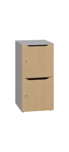 DOMINOU 22 úložná skříň 2-boxová, 917x450x400 mm, korpus šedý, dvířka javor horský